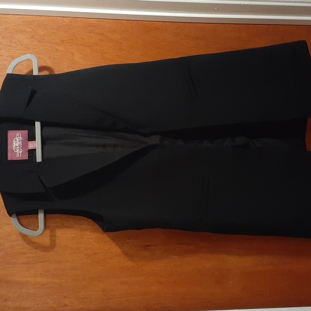NWOT Savile Row Co black tailored 3/4 vest - Picture 1 of 5